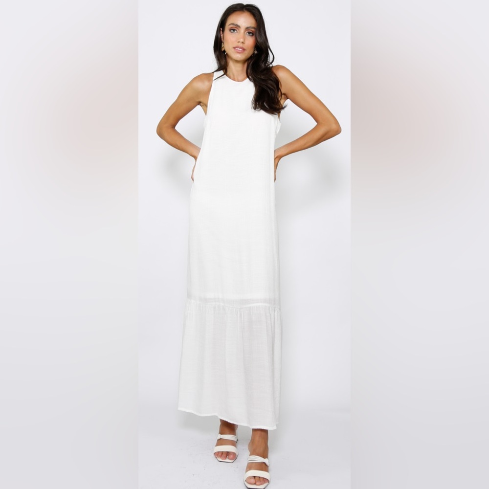 Maxi length, white dress